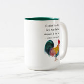 Farm Life Rooster George Washington Zitat Zweifarbige Tasse (VorderseiteRechts)