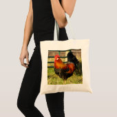 Farm Life Roosters Tote Bag Tragetasche (Vorderseite (Produkt))