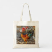 Farm Life Roosters Tote Bag Tragetasche (Rückseite)