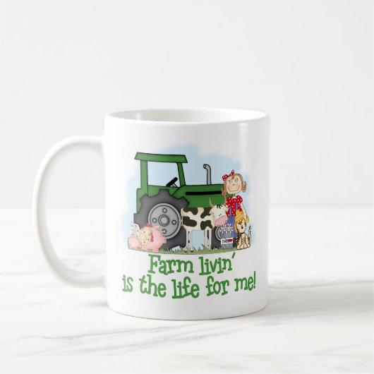 Farm Livin' (Mädchen) Kaffeetasse (Links)