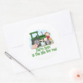 Farm Livin' (Mädchen) Runder Aufkleber (Umschlag)