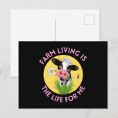farm living is the life for me postkarte (Vorne/Hinten)