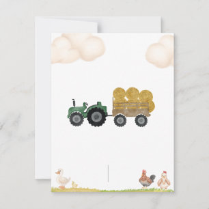 Farm Moderne farbenfrohe Babydusche oder Kindergeb Feiertagskarte