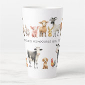 Farm Name Bauernhoftiere Latte Tasse (Vorderseite)