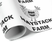 Farm Name Personalized egg Geschenkpapier (Rolleneckpunkt)