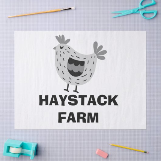 Farm Name Personalized egg Seidenpapier (Basteln)