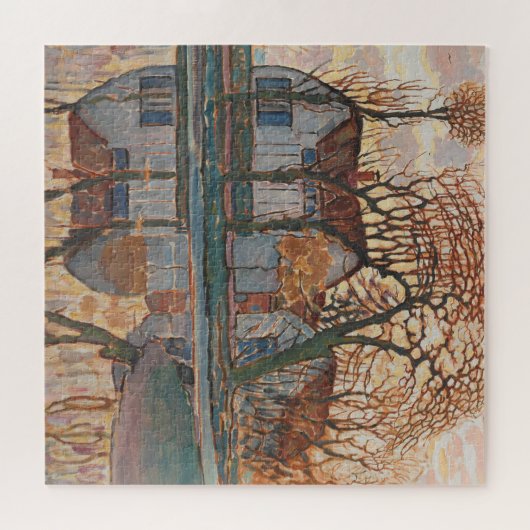 Farm near Duifreitcht Mondrian Dutch Landscape Puzzle (Horizontal)
