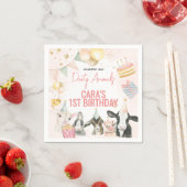 Farm Party Animals Birthday Party Square Serviette (Beispiel)