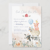 Farm Party Animals Kids Birthday Invitation Einladung (Vorderseite)