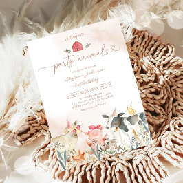 Farm Party Animals Kids Birthday Invitation Einladung