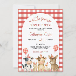 Farm Party Baby Shower Invitation Einladung