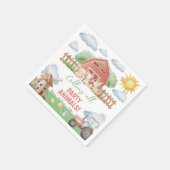 Farm Party Birthday Paper Napkins Serviette (Ecke)