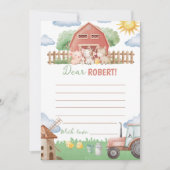 Farm Party Birthday Time Capsule Card Einladung (Vorderseite)