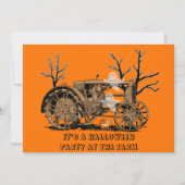 FARM PARTY Farm Traktor Ghosts KÜRBISLATERNE Einladung (Vorderseite)