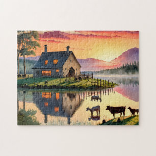 Farm Pond Foto Puzzles Internet Jigsaw Puzzles Re