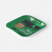 Farm Ranch Black Angus Rind und Hund Weihnachten Pappteller (Gewinkelt)