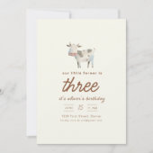 Farm Ranch Kuh Geburtstagsparty Einladung (Vorderseite)