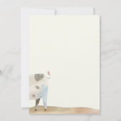 Farm Ranch Thema Geburtstag Einladung mit Kuh (Rückseite)