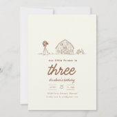 Farm Ranch Traktor Geburtstagsparty Einladung (Vorderseite)