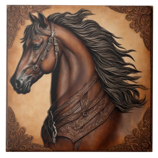 Farm Ranch Western Land Reitpferd Fliese (Vorderseite)