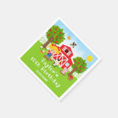 Farm Red Barde Blonde Hair Girl Geburtstagsparty Serviette (Ecke)