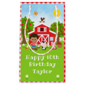 Farm Red Barn Afrikanischer Junge Happy Birthday Kleine Geschenktüte (Vorderseite)