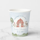 Farm Red Barn Animal Baby Shooting Paper Cups Pappbecher (Vorderseite)