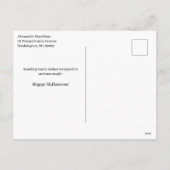 Farm Red Barn Halloween Feiertagspostkarte (Rückseite)