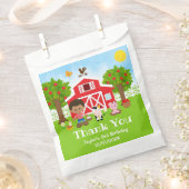 Farm Red Birthday African American Boy Danke Geschenktütchen (Ausgeschnitten)