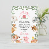 Farm Red Stall Foliage Geburtstag Danke Karte (Stehend Vorderseite)