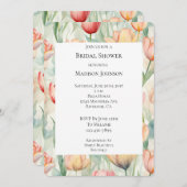 Farm Red Yellow Tulip Blume Brautparty Einladung (Vorne/Hinten)