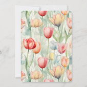 Farm Red Yellow Tulip Blume Brautparty Einladung (Rückseite)