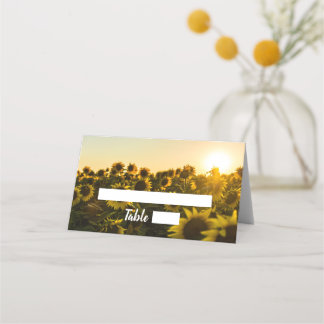 Farm & Sonnenblumen Hochzeiten Platzkarten