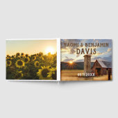 Farm & Sonnenblumen Hochzeitshaus Gästebuch (Voll)