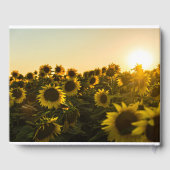 Farm & Sonnenblumen Hochzeitshaus Gästebuch (Rückseite)