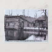 Farm Spring Flood Postkarte der 1920er Jahre (Vorderseite)