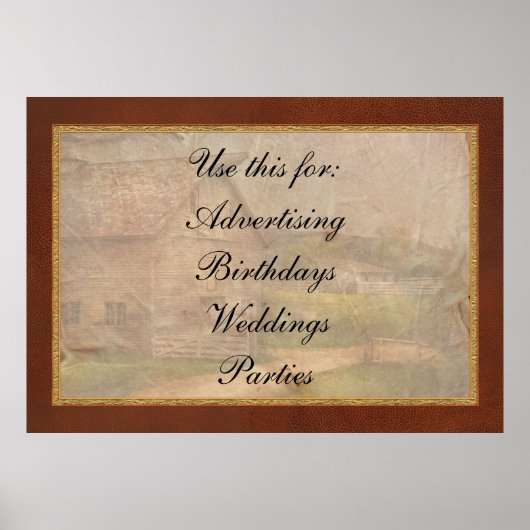 Farm - Stall - Die alte graue Scheune Poster (Vorne)