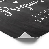 Farm String Lights, Chalkboard, Hochzeitsprogramm Poster (Ecke)