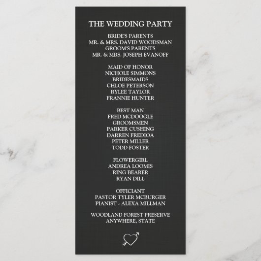 Farm String Lights Rustic Barn Wedding Programs Programm (Rückseite)