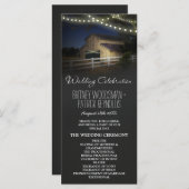 Farm String Lights Rustic Barn Wedding Programs Programm (Vorne/Hinten)