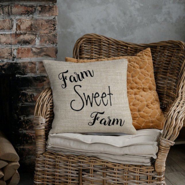Farm Sweet Farm Country Throw Kissen (Von Creator hochgeladen)