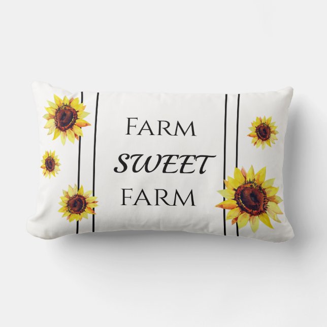 Farm Sweet Farm Farmhouse Throw Kissen (Vorderseite)