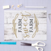 Farm Sweet Farm White Wood Country Bauernhof Seidenpapier (Handwerk)