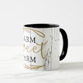 Farm Sweet Farm White Wood Country Bauernhof Tasse (VorderseiteRechts)