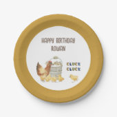 Farm Thema Cluck Cluck Chicken Kindergeburtstag Pa Pappteller (Vorderseite)