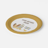 Farm Thema Cluck Cluck Chicken Kindergeburtstag Pa Pappteller (Schrägansicht)