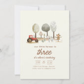 Farm Thema Geburtstagsparty mit Einladung von Tier (Vorderseite)