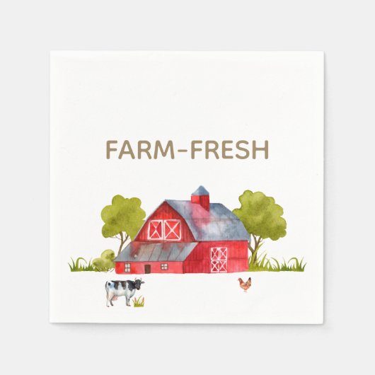 Farm Thema individuell anpassbare Napkins Serviette (Vorderseite)