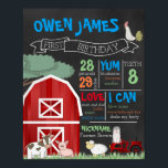 Farm Theme First Birthday Stats Chalkboard Poster<br><div class="desc">Fügen Sie diesem Design Ihre benutzerdefinierte Formulierung hinzu, indem Sie die "Diese Vorlage bearbeiten"-Felder auf der rechten Seite des Elements verwenden, oder klicken Sie auf die blaue Schaltfläche "Anpassen", um den Text anzuordnen, die Schriftart und Farben zu ändern und um diesem Design zusätzliche Informationen oder Bilder hinzuzufügen. ****Bei Sonderbestellungen, legen...</div>