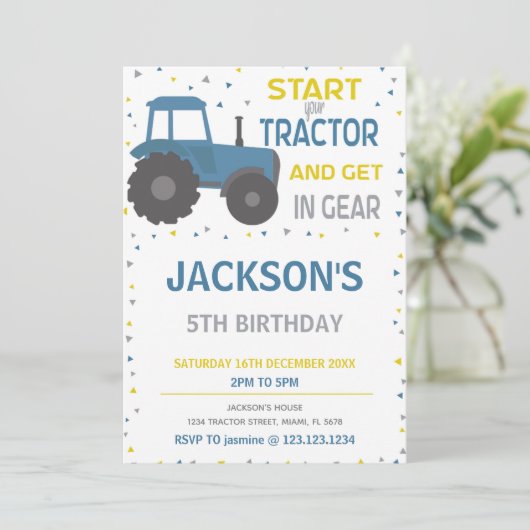 Farm Theme Party Card für Jungen oder Mädchen Einladung (Stehend Vorderseite)